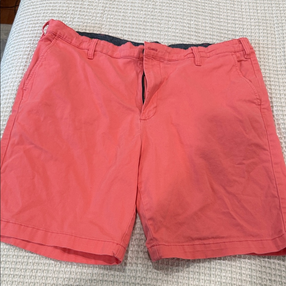 Nautica Men's Salmon Flat Front Shorts